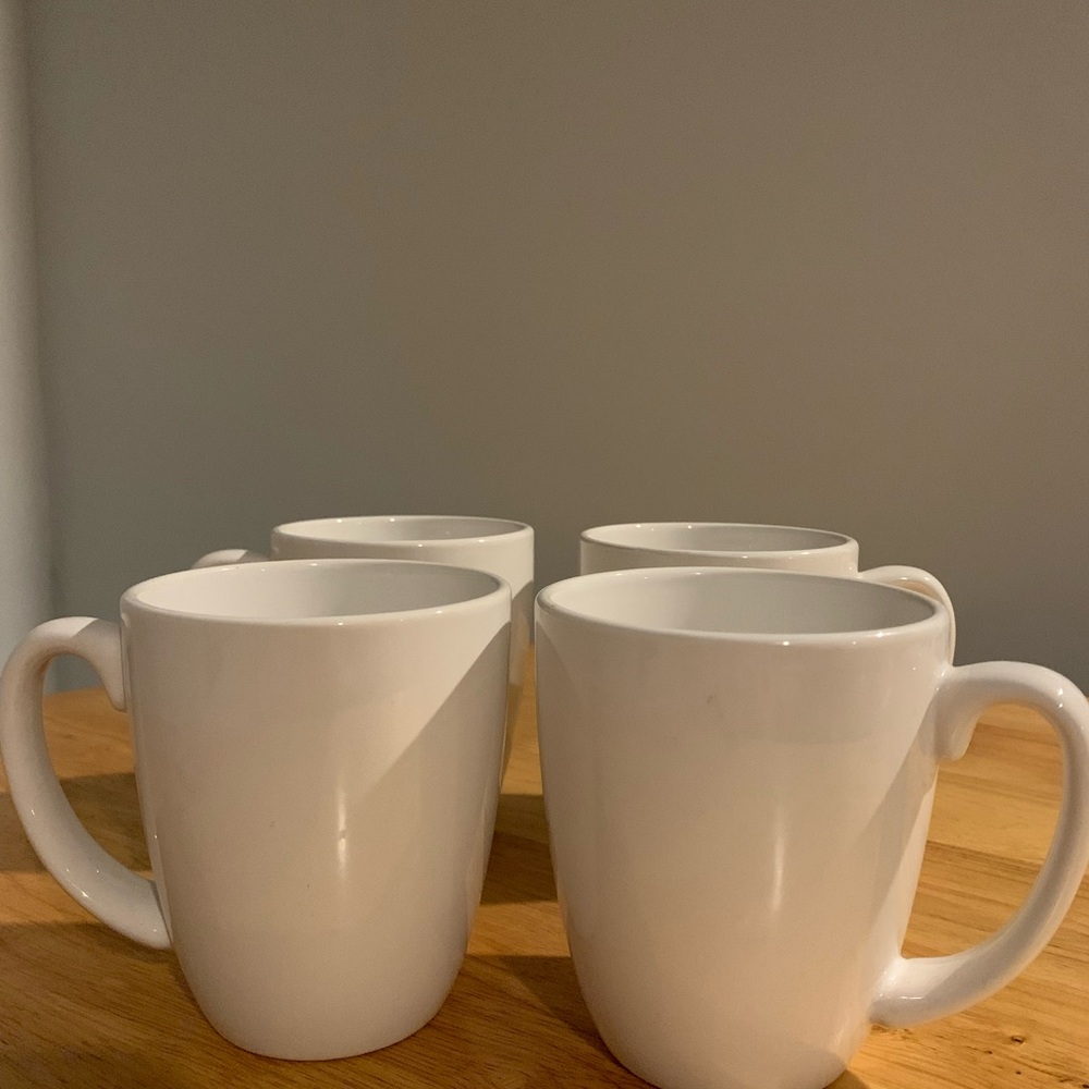 Four Vintage Corelle Stoneware Coffee Mugs